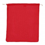 Sacchetto di cotone 140g/m² OEKO-TEX per frutta e verdura 40x45 cm color rosso