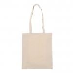 Borsa in tela di cotone 280 g/m² con certificazione OEKO-TEX color beige seconda vista