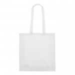 Shopper con soffietto in cotone riciclato da 140 g/m² color bianco seconda vista