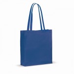 Shopper con soffietto in cotone riciclato da 140 g/m² color blu