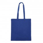 Shopper con soffietto in cotone riciclato da 140 g/m² color blu seconda vista