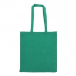 Shopper con soffietto in cotone riciclato da 140 g/m² color verde scuro seconda vista