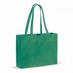 Borsa con soffietto e manici coordinati in cotone riciclato 140 g/m² color verde scuro