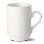 Tazza in porcellana bianca impilabile da 160ml color bianco