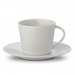 Tazza da cappuccino con piattino in porcellana da 160ml color bianco