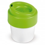 Tazza da asporto con tappo colorato in bioplastica riciclabile 240ml color verde chiaro 