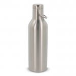 Borraccia ermetica in acciaio inox a doppia parete con manico 400ml color argento