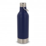 Borraccia ermetica in acciaio inox a doppia parete con manico 400ml color blu scuro