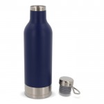 Borraccia ermetica in acciaio inox a doppia parete con manico 400ml color blu scuro seconda vista