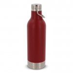 Borraccia ermetica in acciaio inox a doppia parete con manico 400ml color rosso