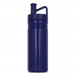 Borraccia sportiva in plastica con tappo ergonomico con bocchino 500ml color blu scuro