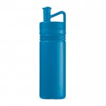 Borraccia sportiva in plastica con tappo ergonomico con bocchino 500ml color azzurro