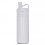 Borraccia sportiva in plastica con tappo ergonomico con bocchino 500ml color bianco