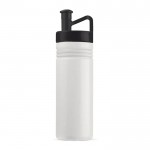 Borraccia sportiva in plastica con tappo ergonomico con bocchino 500ml color bianco/nero