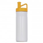 Borraccia sportiva in plastica con tappo ergonomico con bocchino 500ml color giallo