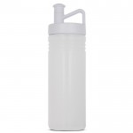 Borraccia sportiva in plastica con tappo ergonomico con bocchino 500ml color bianco trasparente