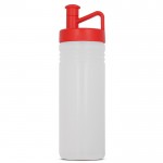 Borraccia sportiva in plastica con tappo ergonomico con bocchino 500ml color rosso trasparente