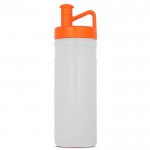 Borraccia sportiva in plastica con tappo ergonomico con bocchino 500ml color arancione trasparente