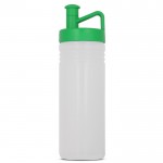 Borraccia sportiva in plastica con tappo ergonomico con bocchino 500ml color verde trasparente