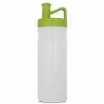 Borraccia sportiva in plastica con tappo ergonomico con bocchino 500ml color verde lime trasparente