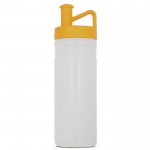 Borraccia sportiva in plastica con tappo ergonomico con bocchino 500ml color giallo trasparente