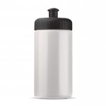 Borraccia sportiva realizzata con una bioplastica BPA free 500ml color bianco/nero