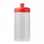 Borraccia sportiva realizzata con una bioplastica BPA free 500ml color rosso trasparente