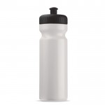 Borraccia sportiva realizzata con una bioplastica BPA free 750ml color bianco/nero