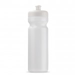 Borraccia sportiva realizzata con una bioplastica BPA free 750ml color bianco trasparente