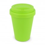 Bicchiere da asporto in plastica riciclata in colori vivaci 250ml color lime