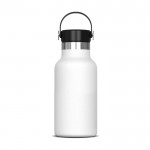 Borraccia in acciaio inox con rivestimento in polvere e manico 350ml color bianco