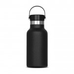 Borraccia in acciaio inox con rivestimento in polvere e manico 350ml color nero