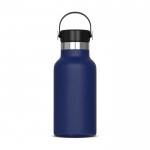 Borraccia in acciaio inox con rivestimento in polvere e manico 350ml color blu scuro