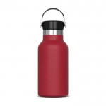 Borraccia in acciaio inox con rivestimento in polvere e manico 350ml color rosso scuro