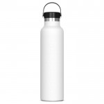 Borraccia in acciaio inox con rivestimento in polvere e manico 650ml color bianco