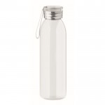 Borraccia in acciaio inox con tappo in PP e laccetto di silicone 650ml color bianco quarta vista