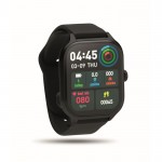 Smartwatch con schermo LCD touch e cinturino in silicone iOS e Android color nero