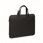 Classica borsa sottile in poliestere riciclato per portatile da 15”” color nero