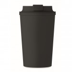 Bicchiere take away a doppia parete in PLA con interno in TPR 350ml color nero quarta vista