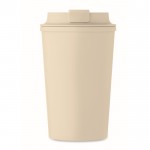 Bicchiere take away a doppia parete in PLA con interno in TPR 350ml color beige quarta vista