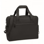 Borsa da lavoro con scomparto per pc da 15'' e fascia per trolley color nero