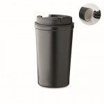 Bicchiere da asporto a doppia parete in acciaio inox riciclato 450ml color nero