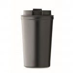 Bicchiere da asporto a doppia parete in acciaio inox riciclato 450ml color nero quinta vista