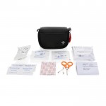 Kit di pronto soccorso per azienda in PU di nobuk con 16 accessori color nero seconda vista