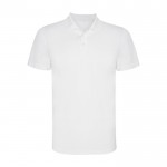 Polo tecnica da uomo in piqué di poliestere da 150 g/m² Roly color bianco