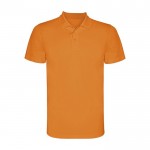 Polo tecnica da uomo in piqué di poliestere da 150 g/m² Roly color  arancione fluorescente