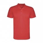 Polo tecnica da uomo in piqué di poliestere da 150 g/m² Roly color rosso