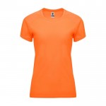 T-shirt tecnica da donna in 100% poliestere da 135 g/m² Roly color  arancione fluorescente