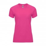 T-shirt tecnica da donna in 100% poliestere da 135 g/m² Roly color fucsia fluorescente