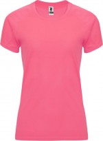 T-shirt tecnica da donna in 100% poliestere da 135 g/m² Roly color rosa fluorescente